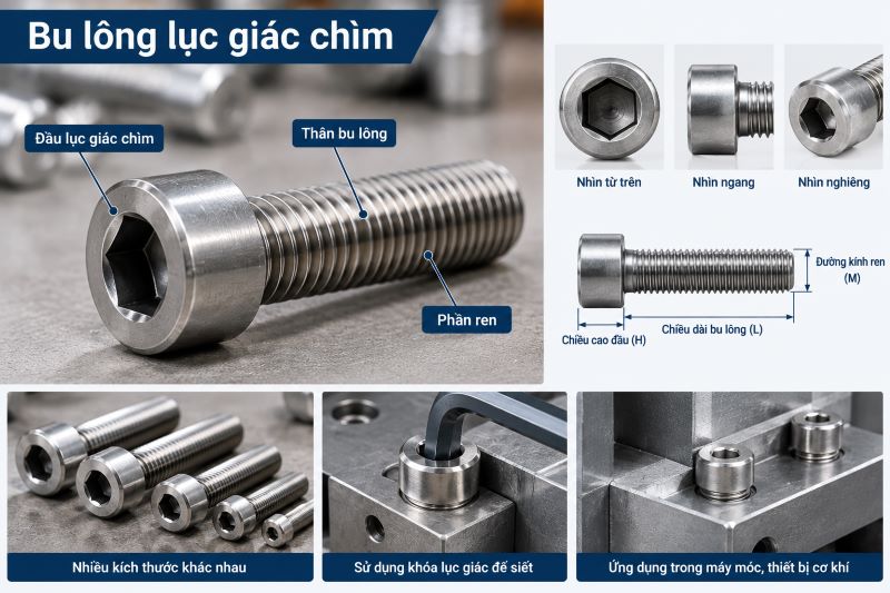 Bulông lục giác chìm