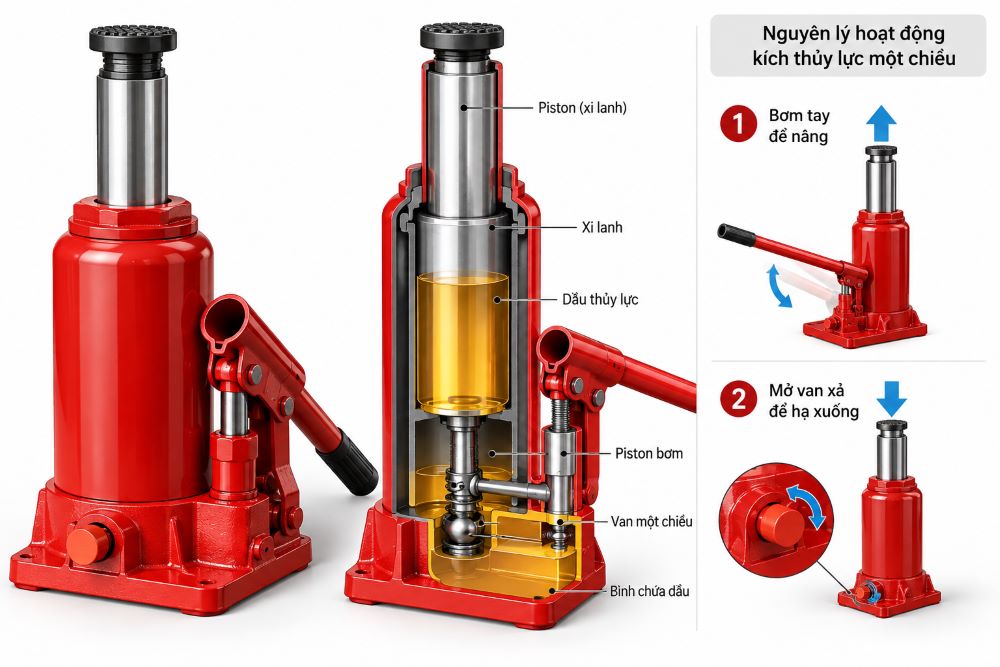 Kích thủy lực một chiều