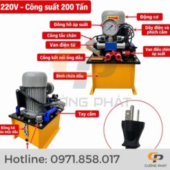 Thông số kỹ thuật máy tháo chốt xích MIT-200FS